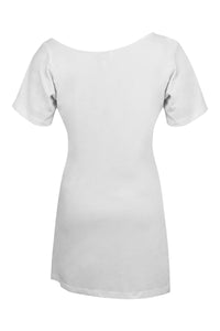 Ione Robe t-shirt blanche asymétrique en jersey