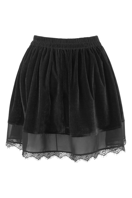 Black Velvet Skirt