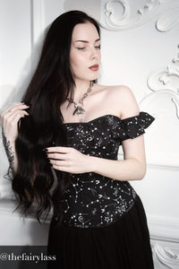 CORSET CHEMISIER AVEC MANCHES IMPRIMÉ ASTRONOMIE