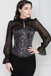 Astronomy Overbust Sleeved Corset Top