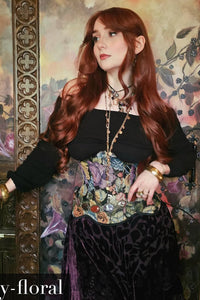 Floral Print Curvy Underbust Corset
