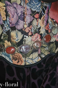 Floral Print Curvy Underbust Corset