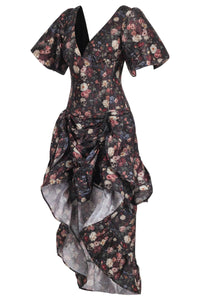 Dark Bloom Gothic High-Low Corset Dress