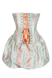 Pastel Dreams Corset Dress with Lace Overlay
