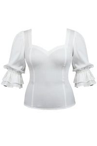 Corset Story SC-078 Liana White Viscose Corset-Inspired Backless Top