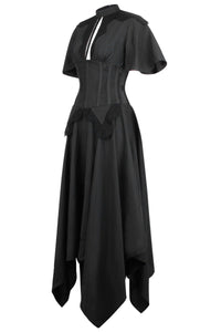 Black Corseted Dress with Lace Detail