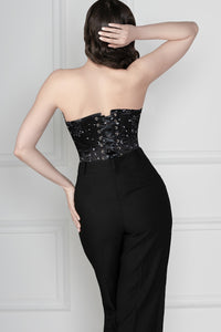 Corset Story FTS016 Black Cotton Astronomy Overbust Corset