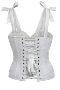 Corset Story SC-028 Daphne White Broderie Anglaise Cotton Corset Top