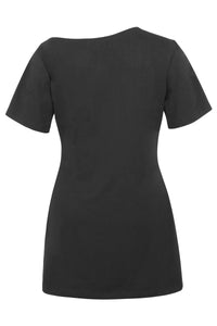 Ione Robe t-shirt asymétrique en jersey noir